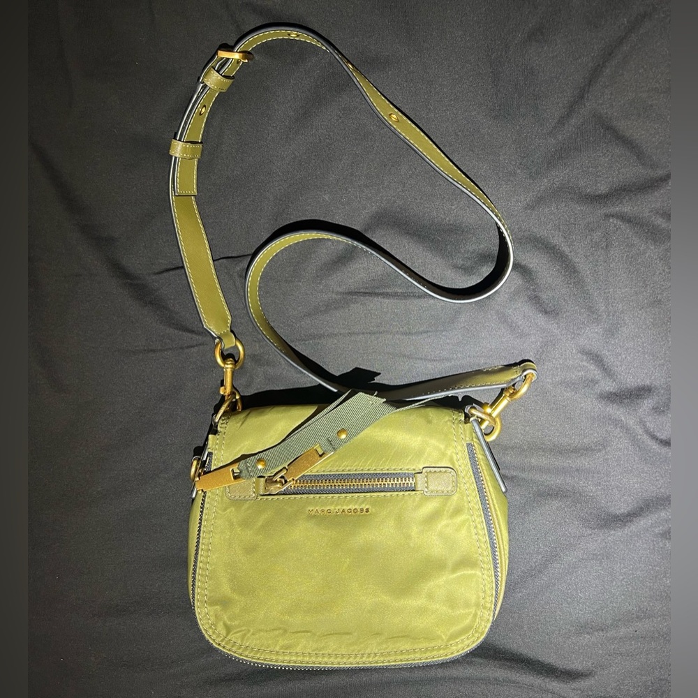 MARC JACOBS Olive Green Nylon Crossbody Bag
